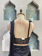 "MIDNIGHT NOIR EMBELLISHED DRAPE SAREE"