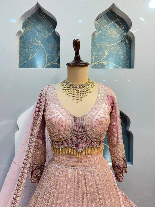 "DUSTY PINK LUXE LEHENGA"