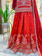 "CRIMSON ROYALE EMBROIDERED SHARARA"