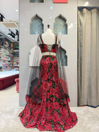 "CRIMSON ROSE EMBELLISHED MERMAID"