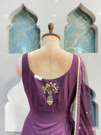 "VELVET PLUM FESTIVE SHARARA"