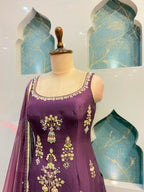 "VELVET PLUM FESTIVE SHARARA"