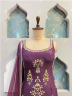 "VELVET PLUM FESTIVE SHARARA"