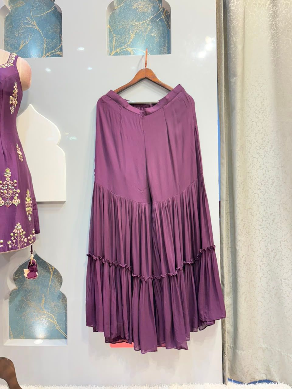 "VELVET PLUM FESTIVE SHARARA"