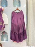 "VELVET PLUM FESTIVE SHARARA"