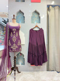 "VELVET PLUM FESTIVE SHARARA"