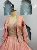 "BLUSH ROYALE JACKET LEHENGA" image 2