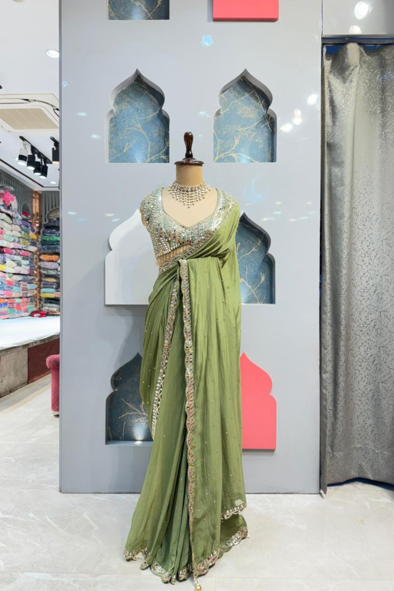 "FOREST GLOW MODERN SAREE" image 0