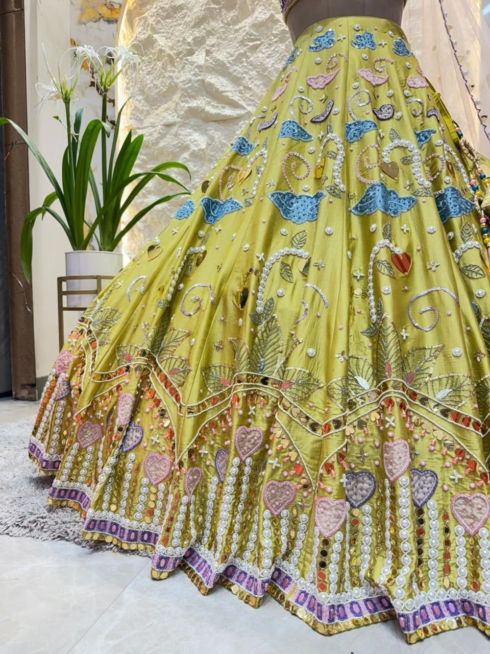 "CANDY BLOOM COUTURE LEHENGA" image 4