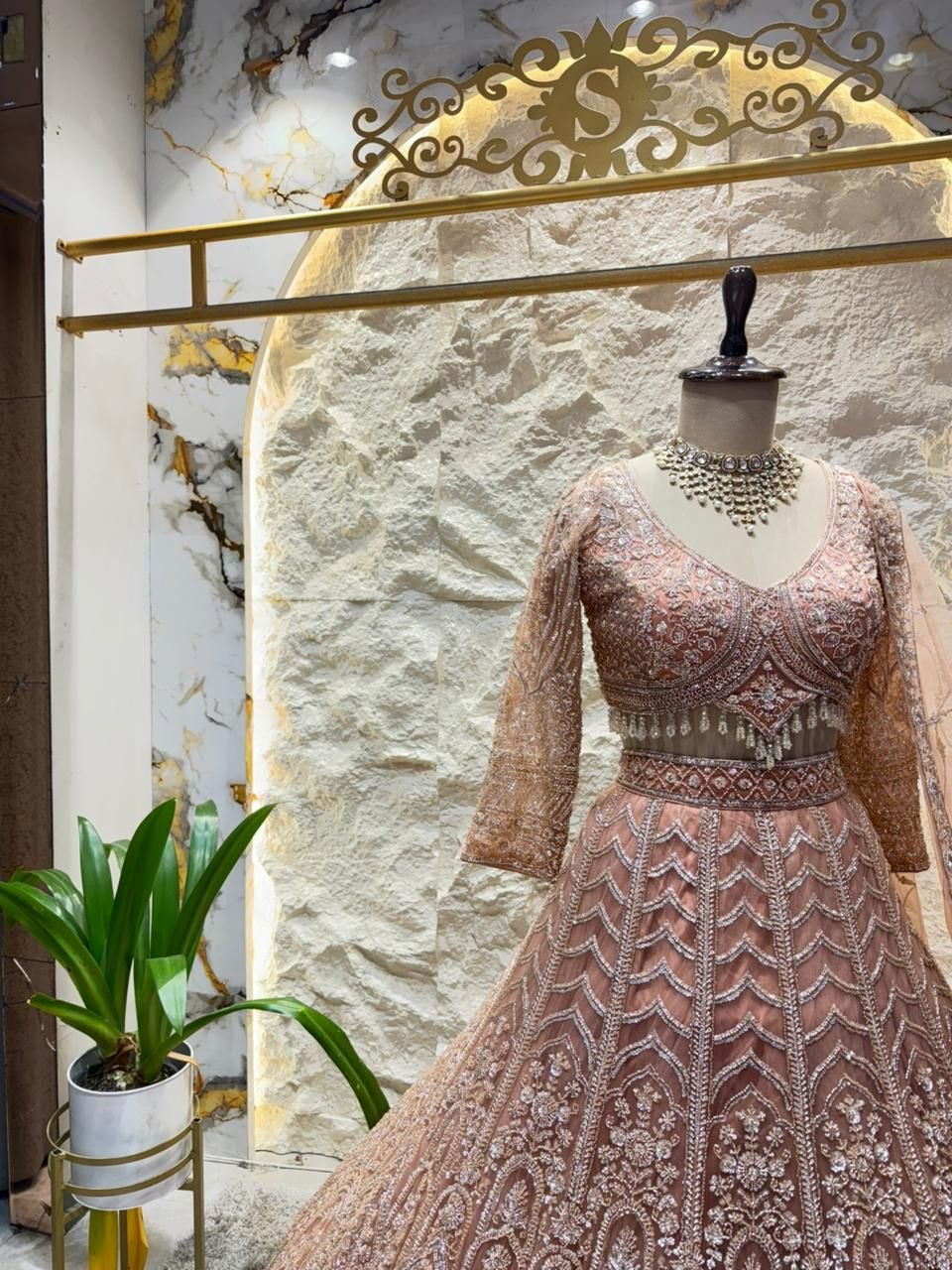 "BLUSH ROYALE HEAVILY EMBROIDERED LEHENGA" image 2