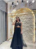 "MIDNIGHT GLAM CUTWORK LEHENGA" image 0