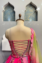 "RANGREZ PINK OMBRE LEHENGA" image 5