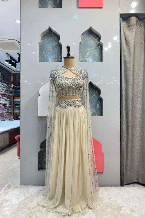 "IVORY OPULENCE CAPE INDO WESTERN" image 0