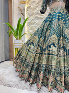 "REGAL TEA GREEN LEHENGA" image 4