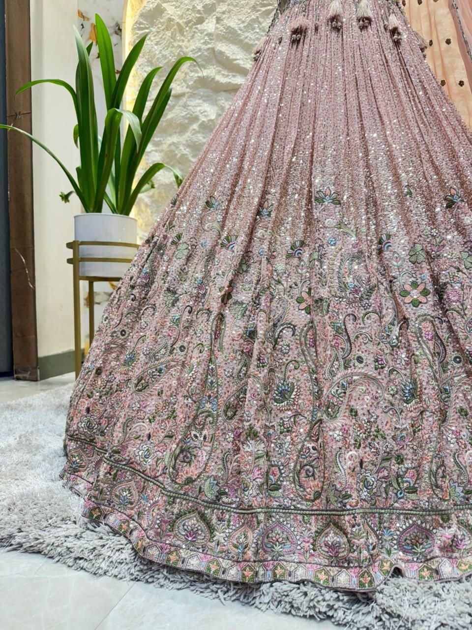"BLUSH MIRAGE DESIGNER LEHENGA" image 3