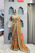 "RANG MAHAL MULTICOLOUR EMBROIDERED SAREE" image 0