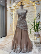 "MOCHA MIST EMBROIDERED SHARARA" image 2