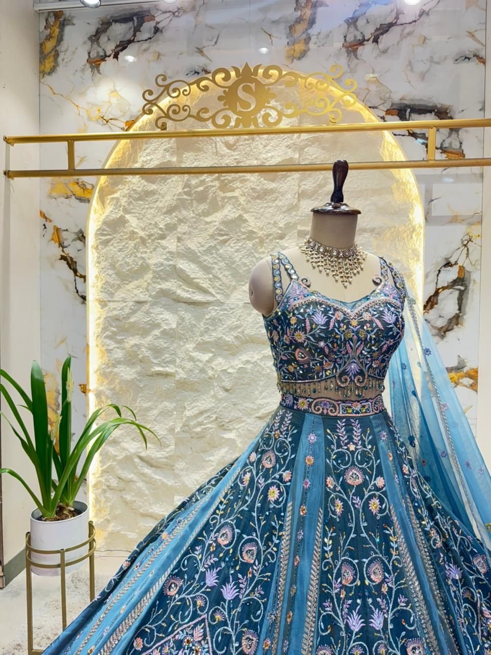 "AZURE NOOR LEHENGA" image 2