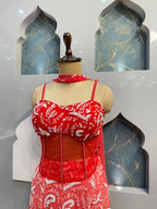 "SCARLET GLAM EMBELLISHED INDO-WESTERN" image 2
