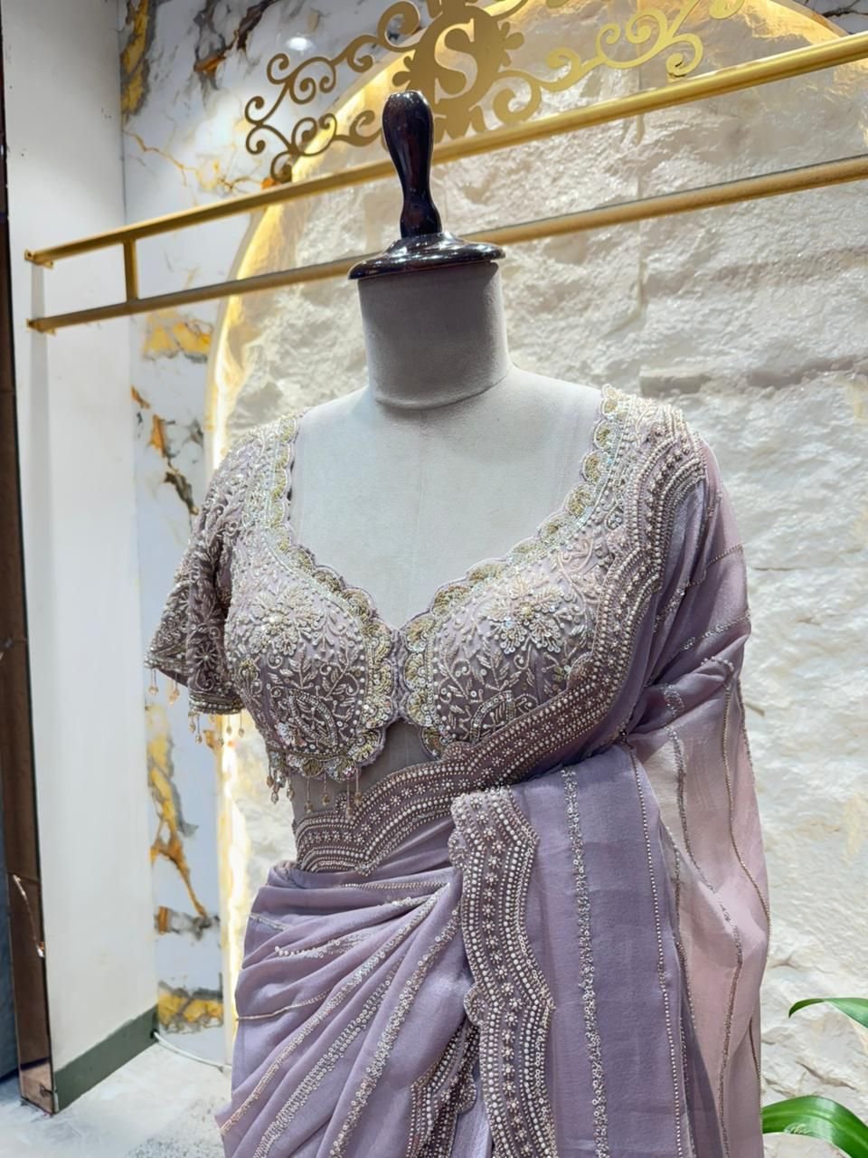"MISTY LAVENDER GLAM SAREE" image 2