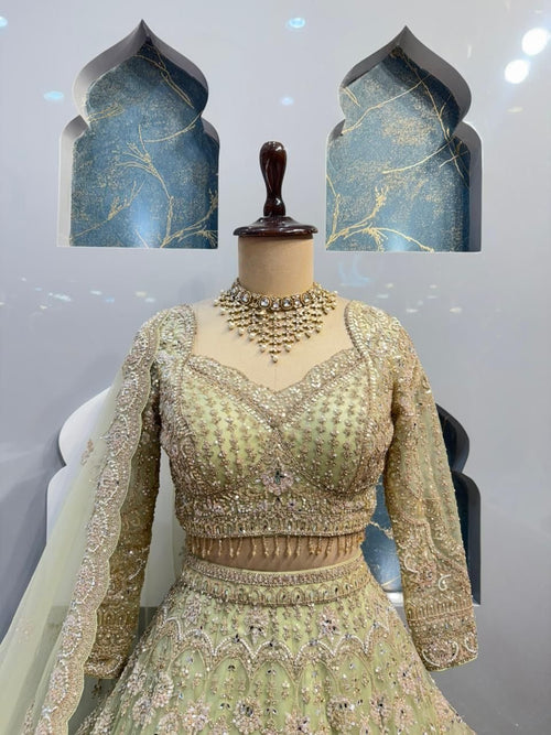 "SAGE GOLD ROYAL LEHENGA" image 1