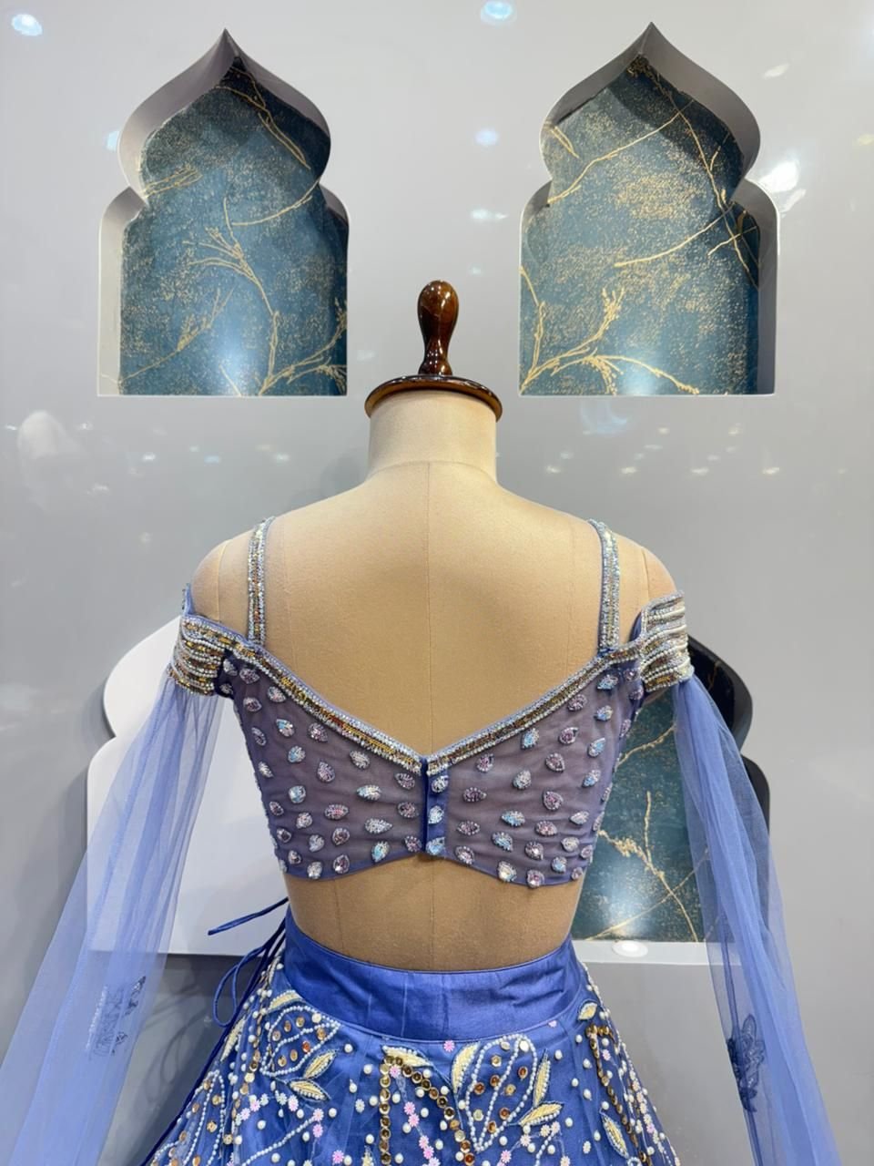 "MOONLIGHT LAVENDER COUTURE LEHENGA" image 4