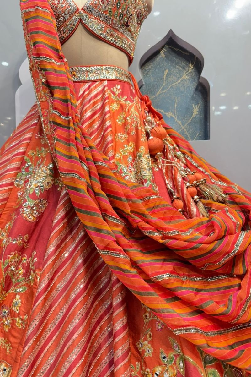 "MULTICOLOUR FESTIVE LEHENGA" image 5
