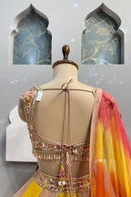 "HALDI GLOW GARDEN LEHENGA" image 5