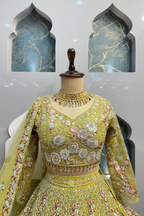 "EMERALD BLOOM LEHENGA" image 1