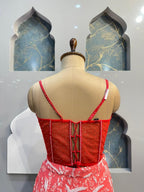"SCARLET GLAM EMBELLISHED INDO-WESTERN" image 4