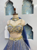 "NOOR-E-ZAR LAVENDER LEHENGA" image 2