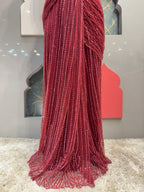 "RUBY GLAM SEQUINED DRAPE SAREE" image 3
