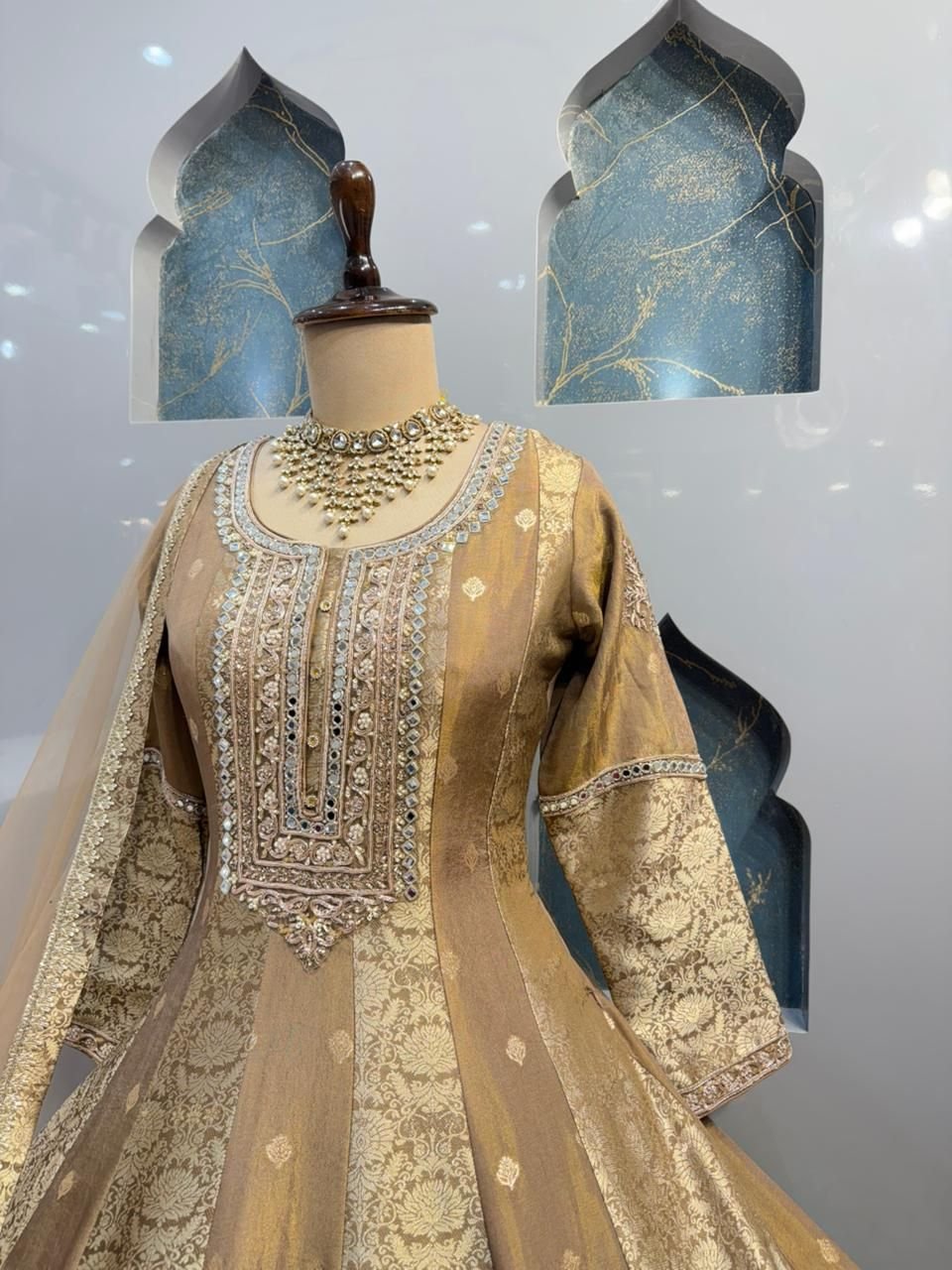 "GOLDEN GRACE EMBROIDERED ANARKALI" image 2