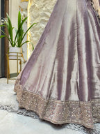 "MOONLIT MAUVE MIRRORWORK LEHENGA" image 3