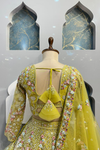 "EMERALD BLOOM LEHENGA" image 5