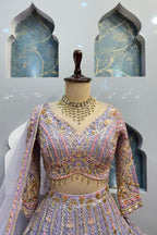 "ROYAL LAVENDER HEIRLOOM LEHENGA" image 1