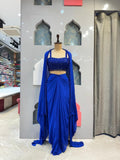 "ROYAL BLUE DRAPED INDOWESTERN" image 0