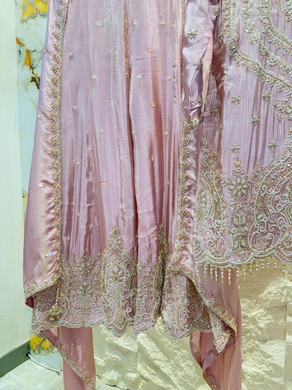 "LAVENDER ROYALE EMBROIDERED SHARARA" image 3