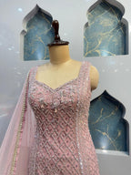 "BLUSH PINK EMBELLISHED SHARARA" image 2