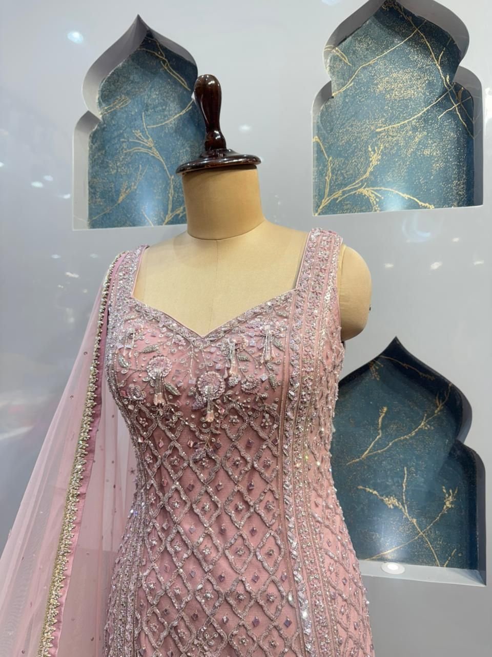 "BLUSH PINK EMBELLISHED SHARARA" image 2