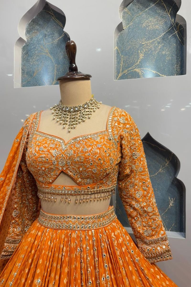 "SAFFRON SHINE LEHENGA" image 2