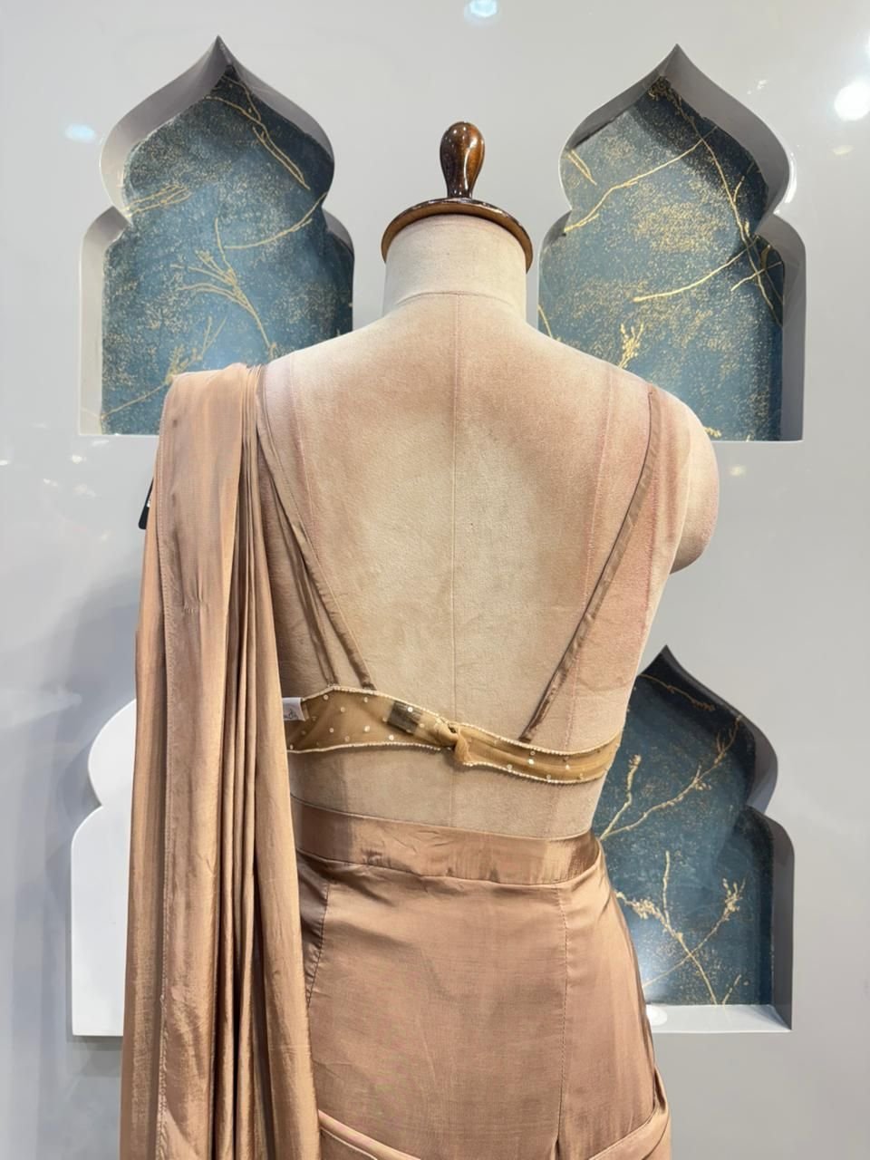 "CHAMPAGNE ELEGANCE SAREE" image 4