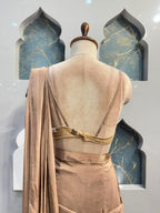 "CHAMPAGNE ELEGANCE SAREE" image 4