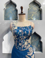 "MIDNIGHT BLUE GILDED MERMAID" image 1