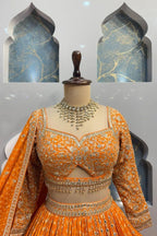 "SAFFRON SHINE LEHENGA" image 1