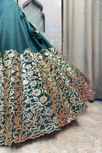 "EMERALD HEIRLOOM LEHENGA" image 3