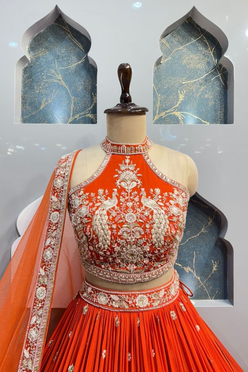 "ROYAL SINDOOR RED BRIDAL LEHENGA" image 1
