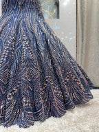 "MIDNIGHT BLUE EMBELLISHED MERMAID" image 3