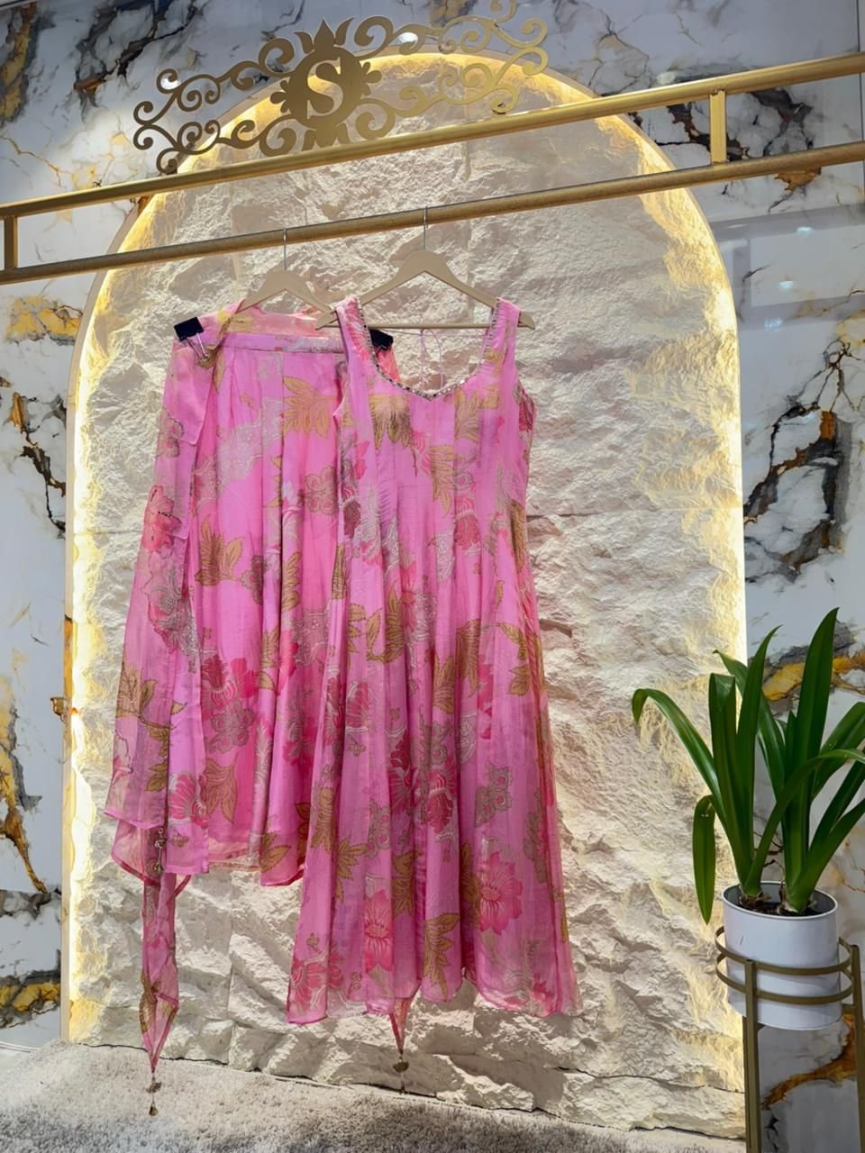 "BLUSH BLOOM FLORAL ANARKALI" image 0