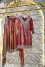 "RUST RADIANCE MIRRORWORK SUIT" image 4